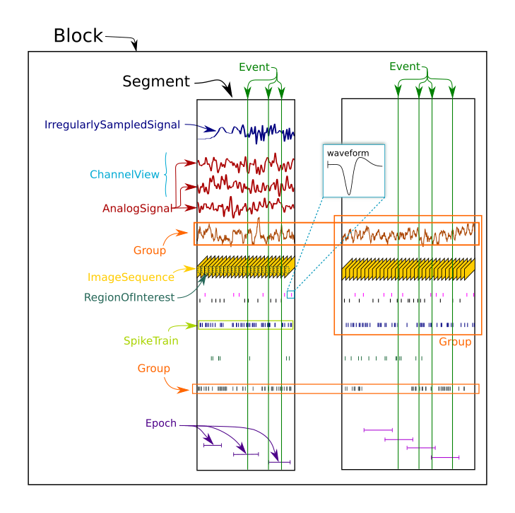 Illustration of the main Neo data types